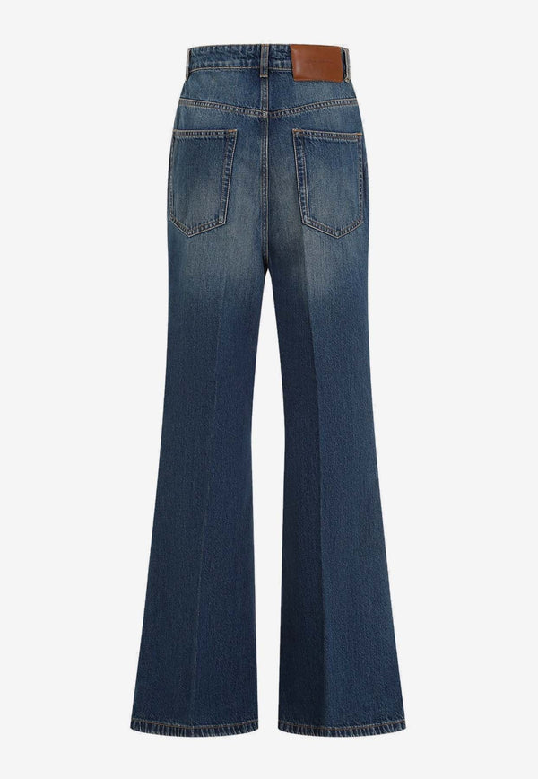 Wide-Leg Kick Jeans