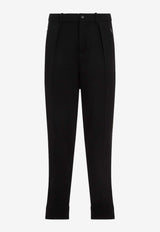 Pintuck Wool Pants