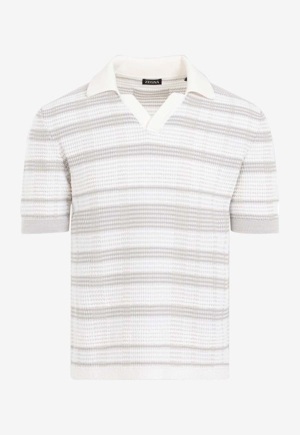 Knitted Short-Sleeved Polo T-shirt