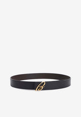 B Buckle Leather Belt