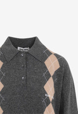 Argyle Polo Cashmere Sweater