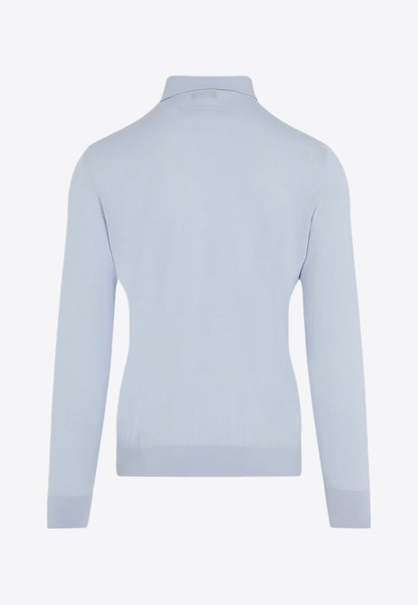 Cashseta Long-Sleeved Polo Sweater