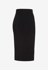 Wool Knee-Length Pencil Skirt