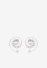 Spiral Crystal-Embellished Earrings