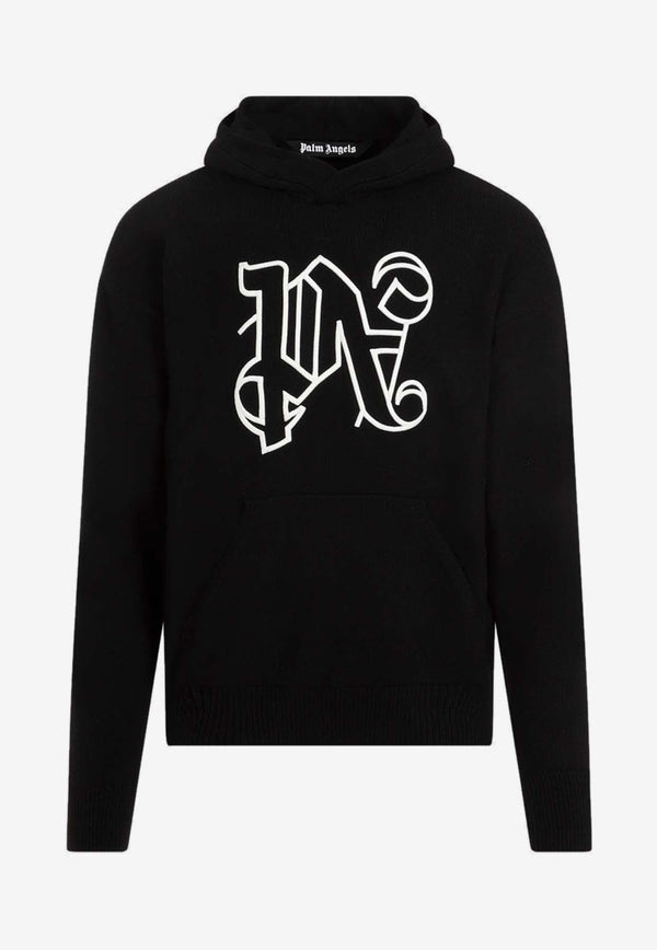 Logo Embroidered Knitted Hoodie