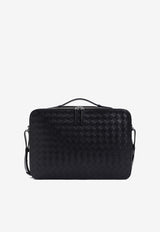 Getaway Intrecciato Leather Slim Briefcase