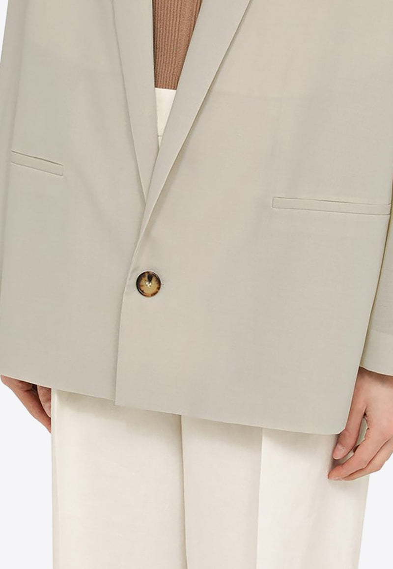 Single-Breasted Buttoned Blazer