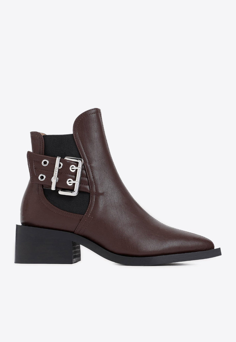 Feminine Buckle Chelsea Boots