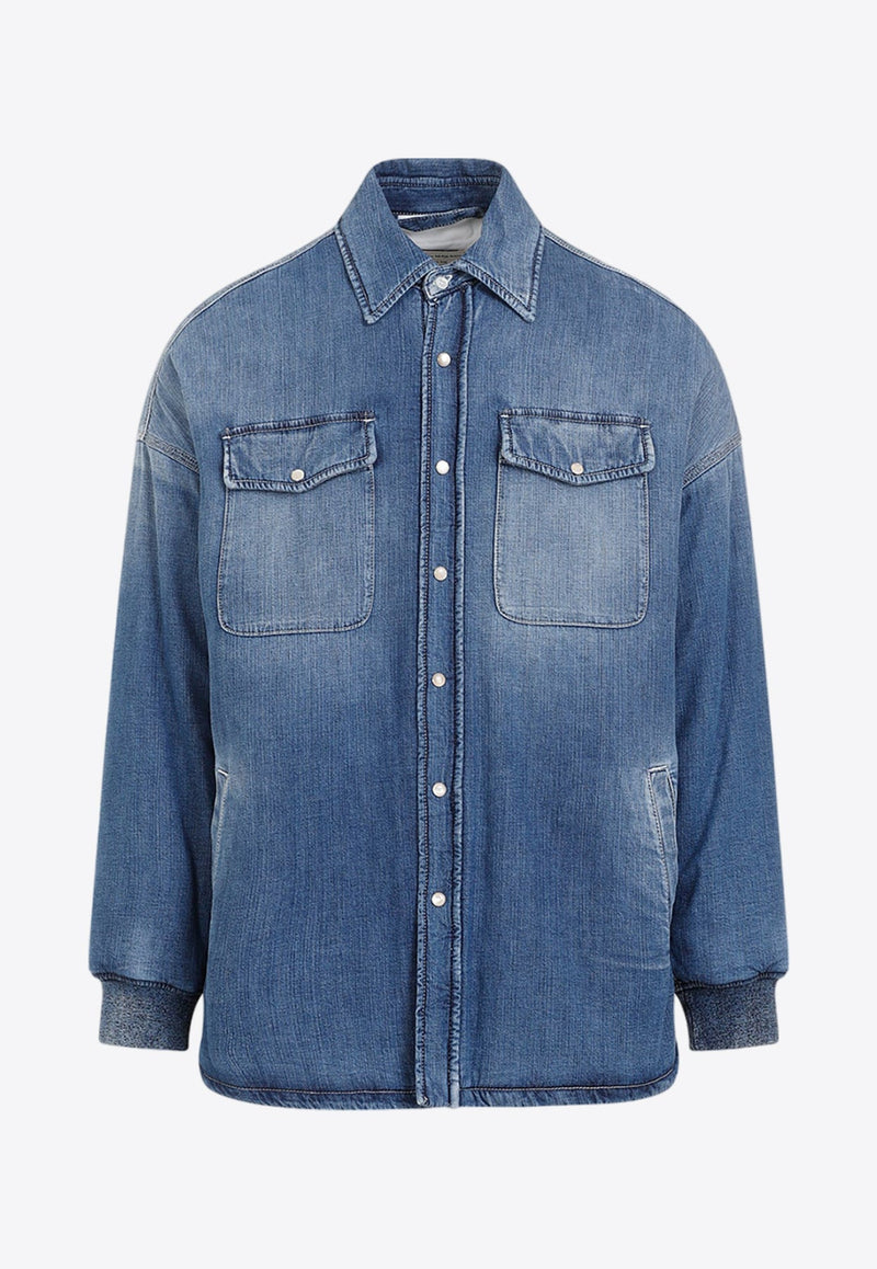 Logo Embroidered Denim Shirt