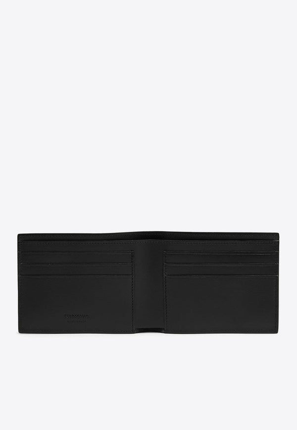 Logo-Printed Leather Bi-Fold Wallet