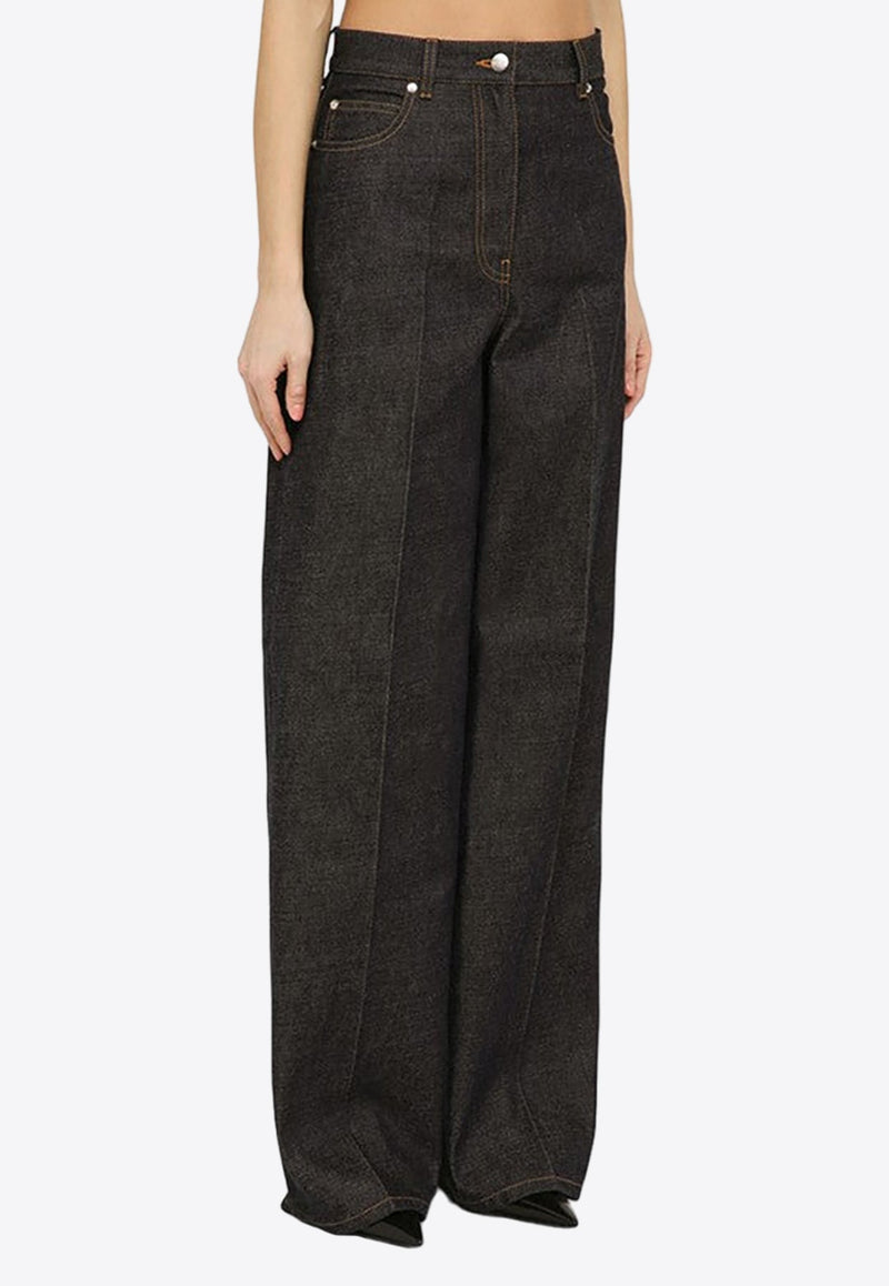 Logo Patch Wide-Leg Jeans