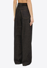 Logo Patch Wide-Leg Jeans