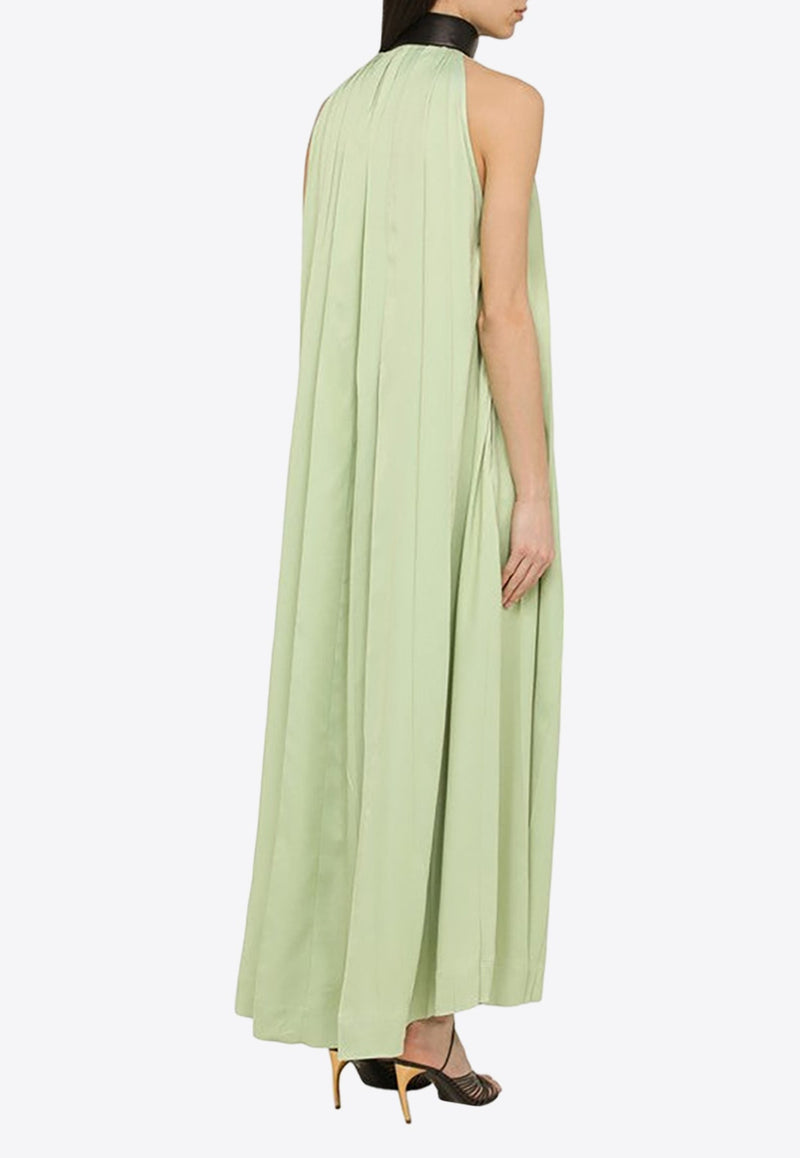 Contrasting Collar Maxi Dress