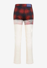 Checked Gradient Jeans