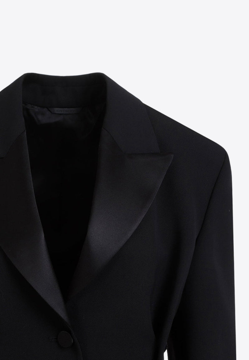 Tricotine Wool Tuxedo Blazer