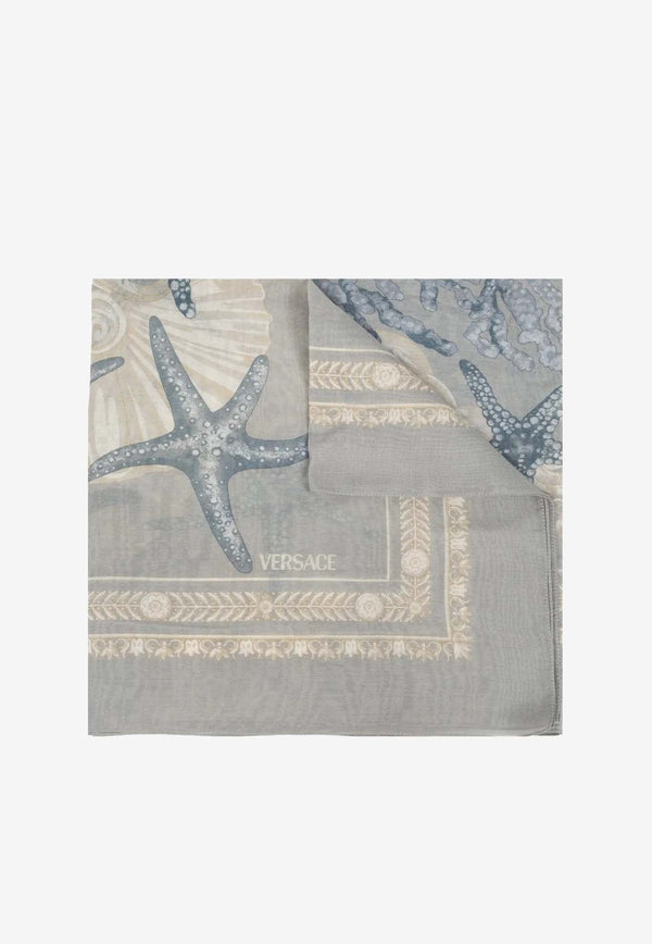 Barocco Sea Print Shawl