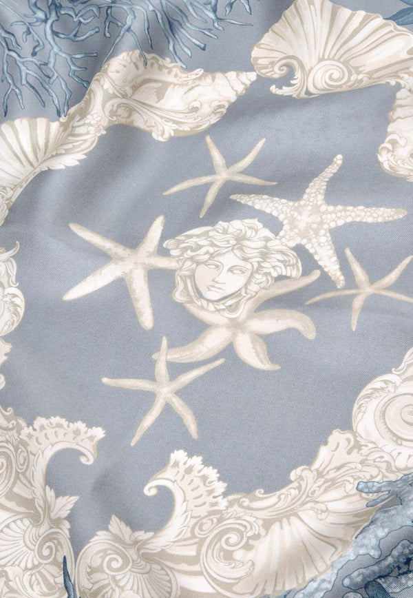 Barocco Sea Print Silk Scarf