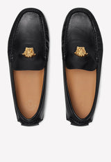 Logo Plaque Leather Loafers