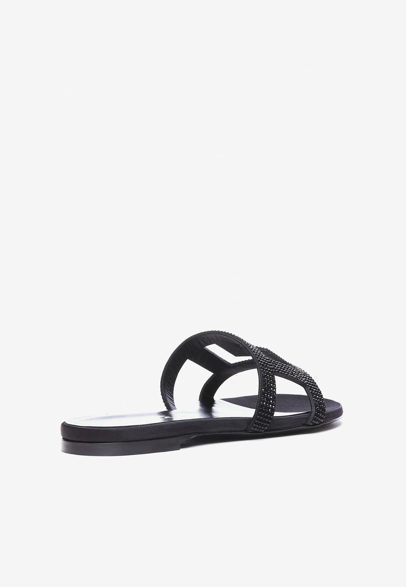 Greca Maze Crystal Flat Sandals