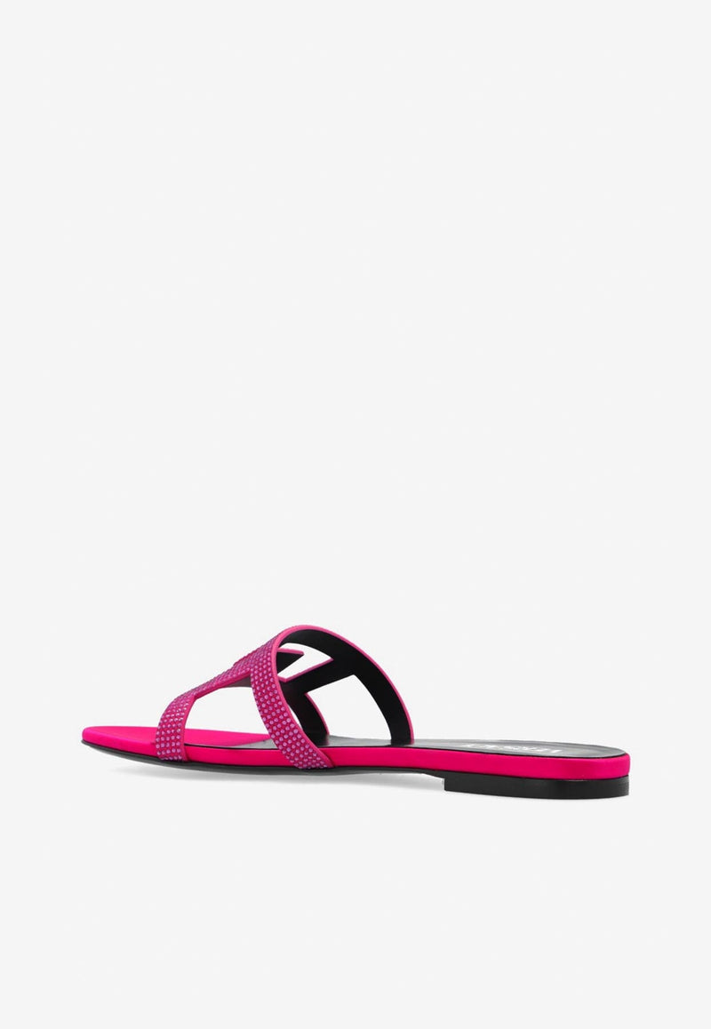 Greca Maze Crystal Flat Sandals