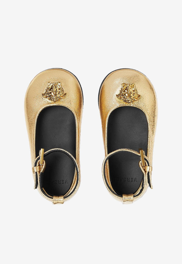 Baby Girls La Medusa Metallic Ballet Flats