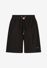 La Colonna Embroidered Drawstring Shorts