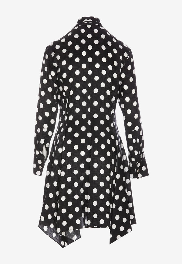 Polka Dot Sleeved Midi Dress