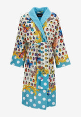 Butterflies Print Bathrobe