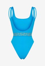 Medusa Greca Border One-Piece Swimsuit