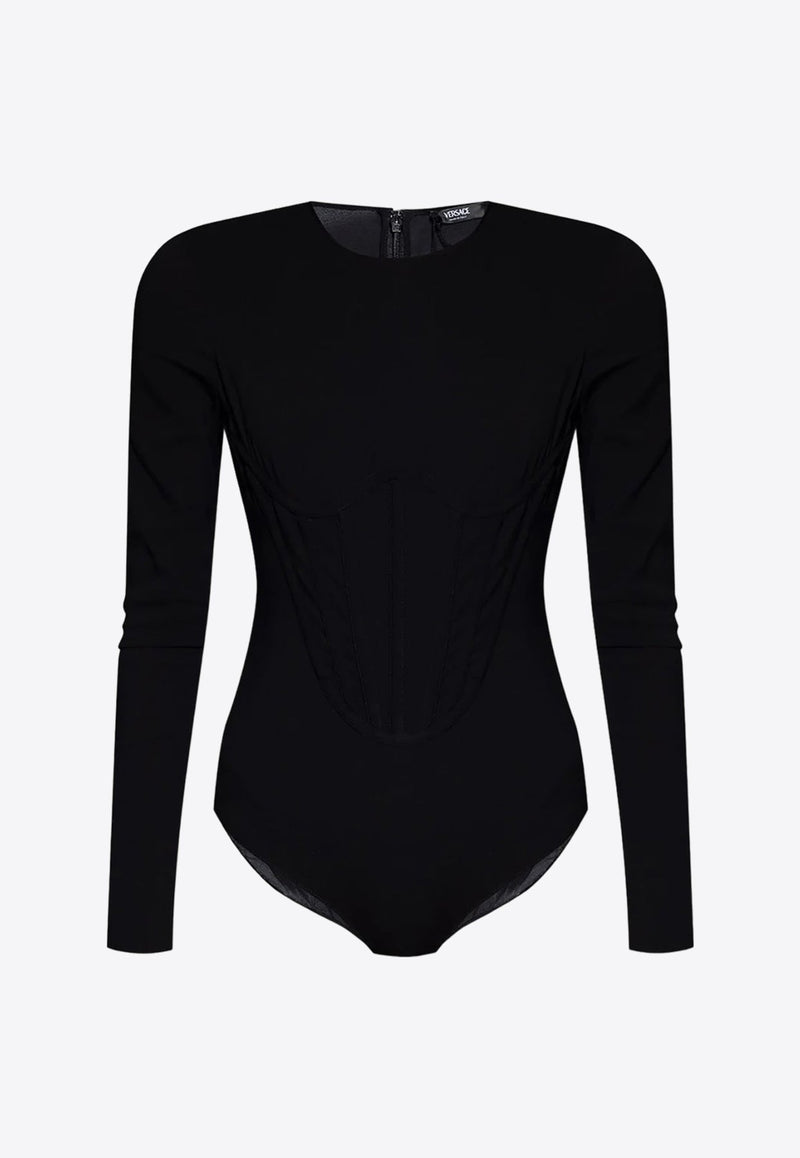 Long-Sleeved Corset Bodysuit