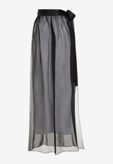 Silk Chiffon Maxi Skirt