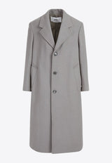 Single-Breasted Oversized Wool Coat