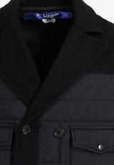 Double-Breasted Wool Paneled Coat