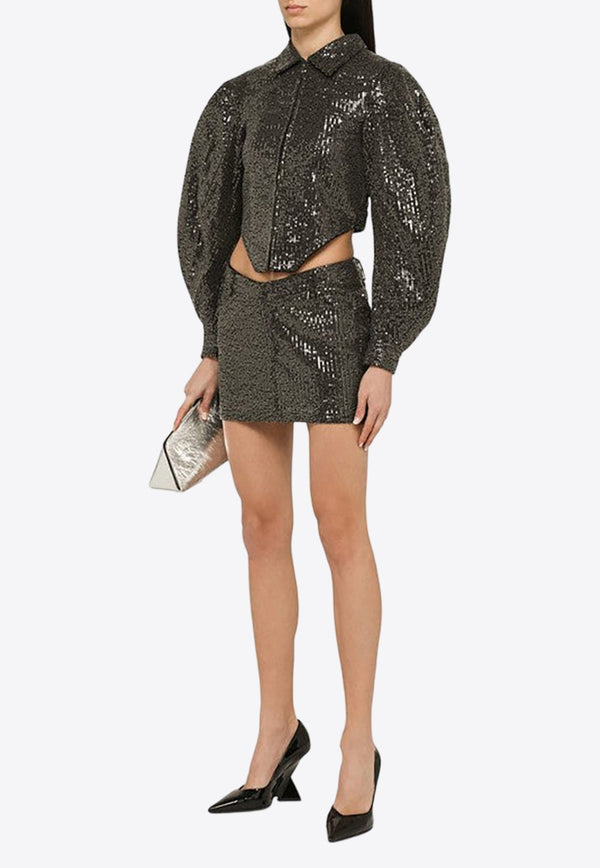 Sequined Mini Skirt