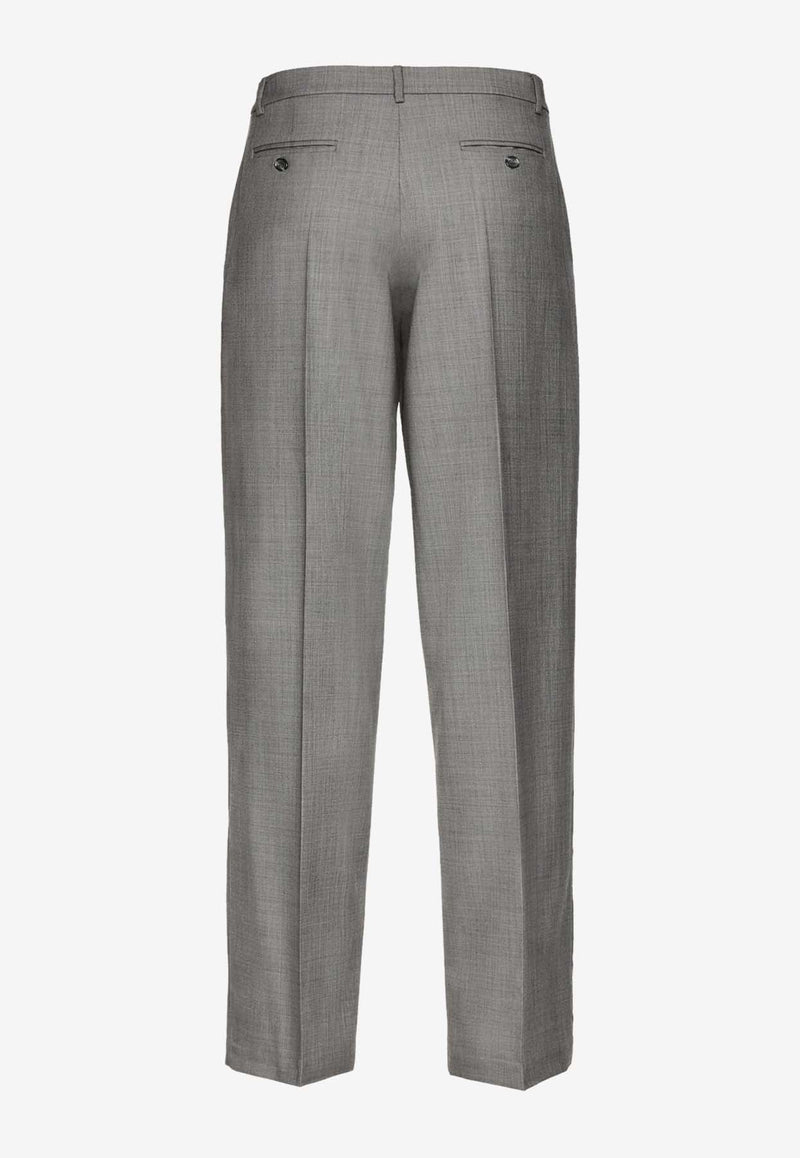 Wide-Leg Tailored Wool-Blend Pants