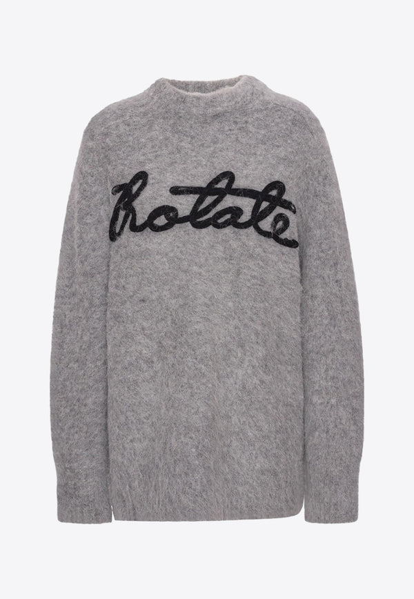 Oversized Logo Alpaca Sweater