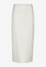 Bouclé Midi Pencil Skirt