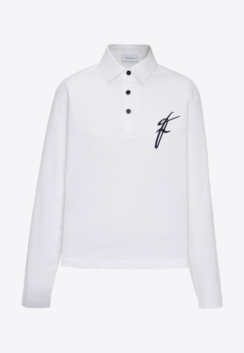 Long-Sleeved Logo Polo T-shirt