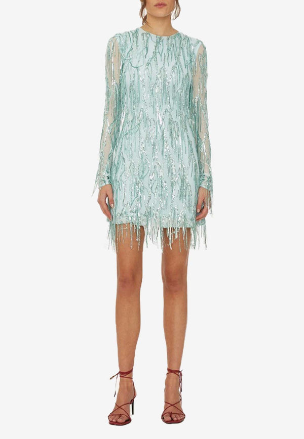 Sequin Fringed Mini Dress