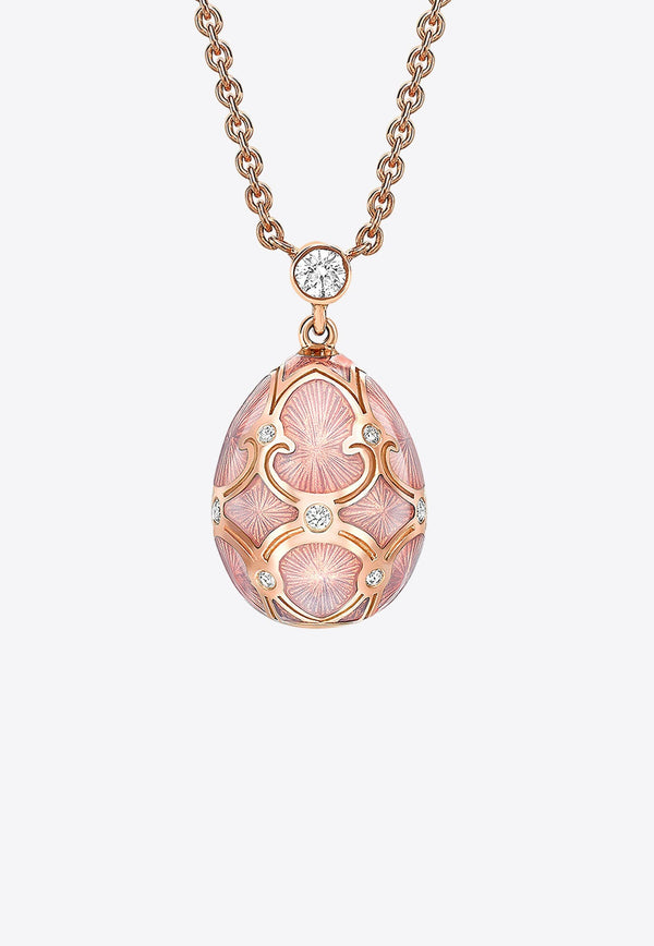 Heritage Small Egg Pendant Necklace in 18-karat Rose Gold