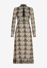 Paisley Pattern Midi Dress