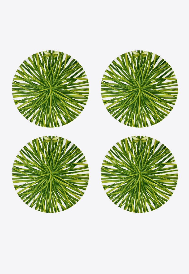 Life In Green Dessert Plate - Set of 4
