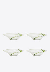 Life In Green Soup Plate - Set of 4