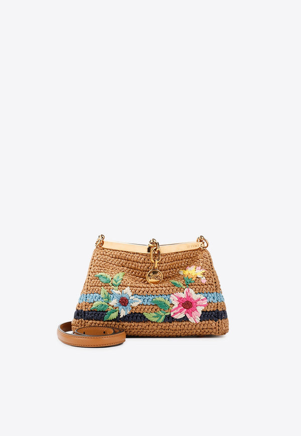 Mini Vela Raffia Shoulder Bag