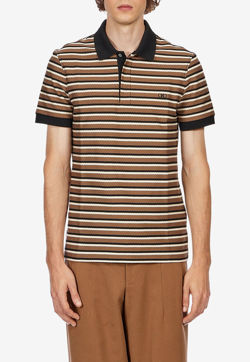 Horizontal Stripe Polo T-shirt