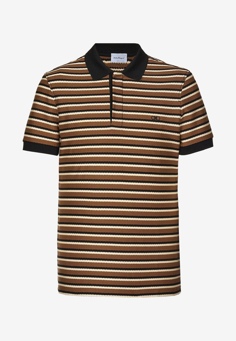 Horizontal Stripe Polo T-shirt