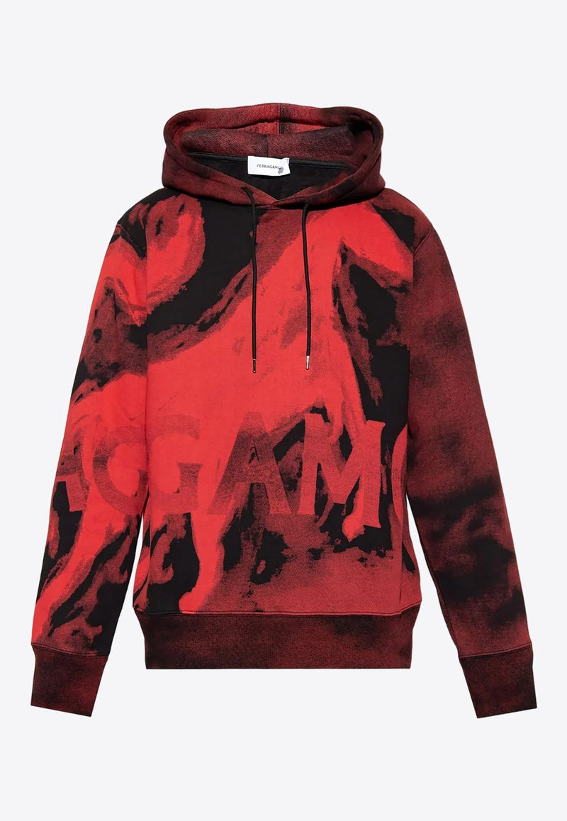 Logo-Printed Drawstring Hooded Sweatshirt