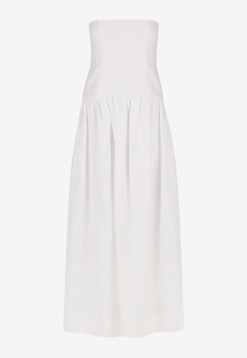 Strapless Paneled Maxi Dress