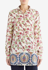 Floral Print Long-Sleeved Shirt