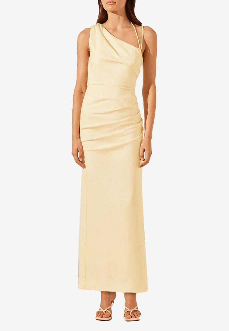 Lani One-Shoulder Gathered Maxi Dress